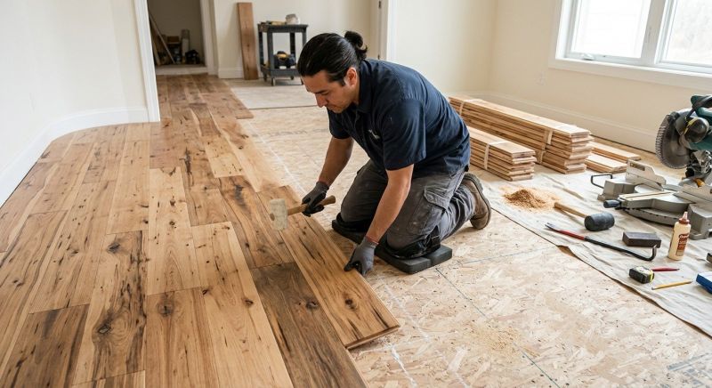 Hickory Floor Installation in Tempe, AZ