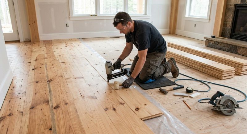 Pine Floor Installation in Tempe, AZ